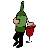 Icono botella y copa de vino